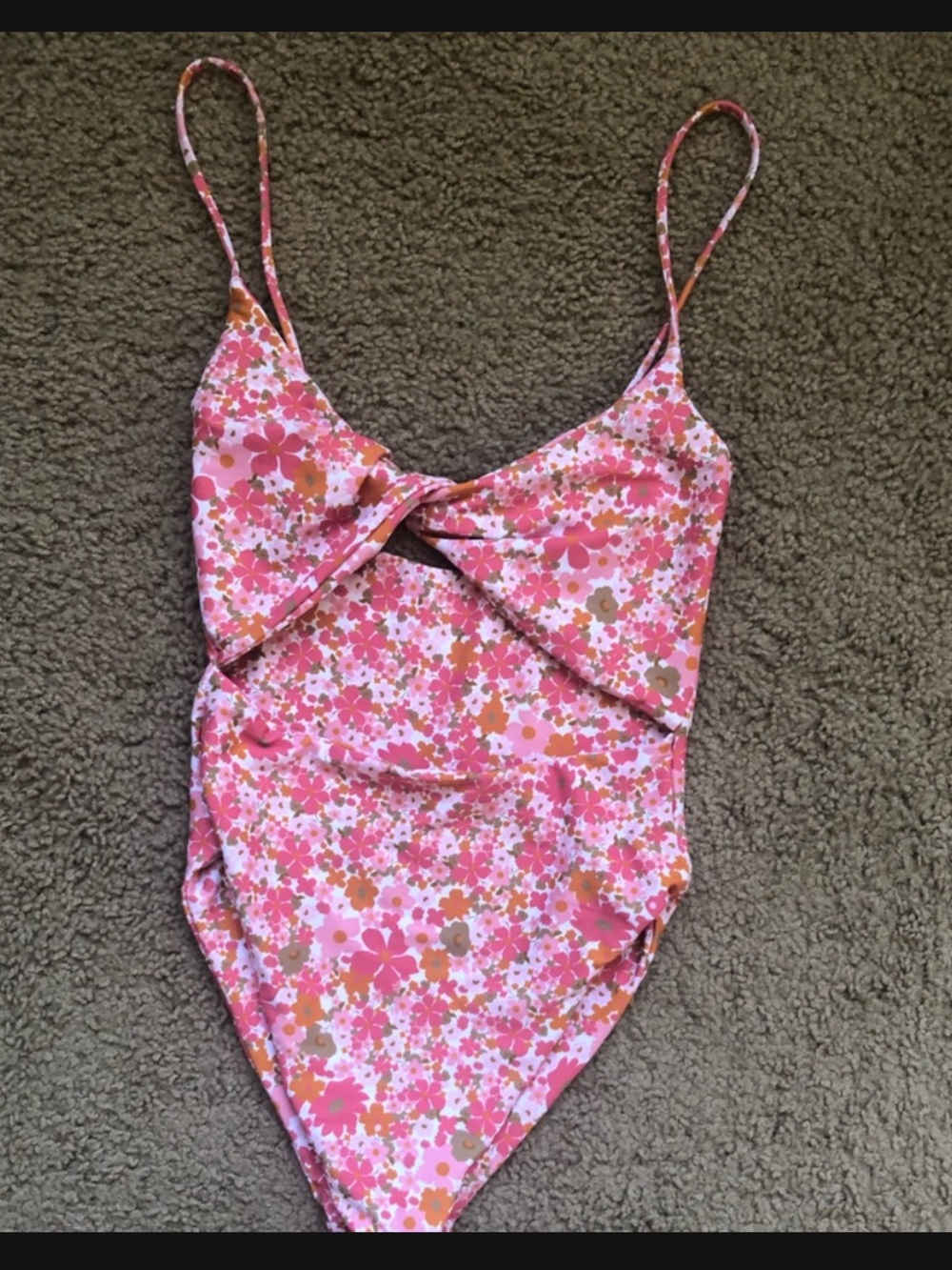 Skatie Pink Floral One-Piece Swimsuit